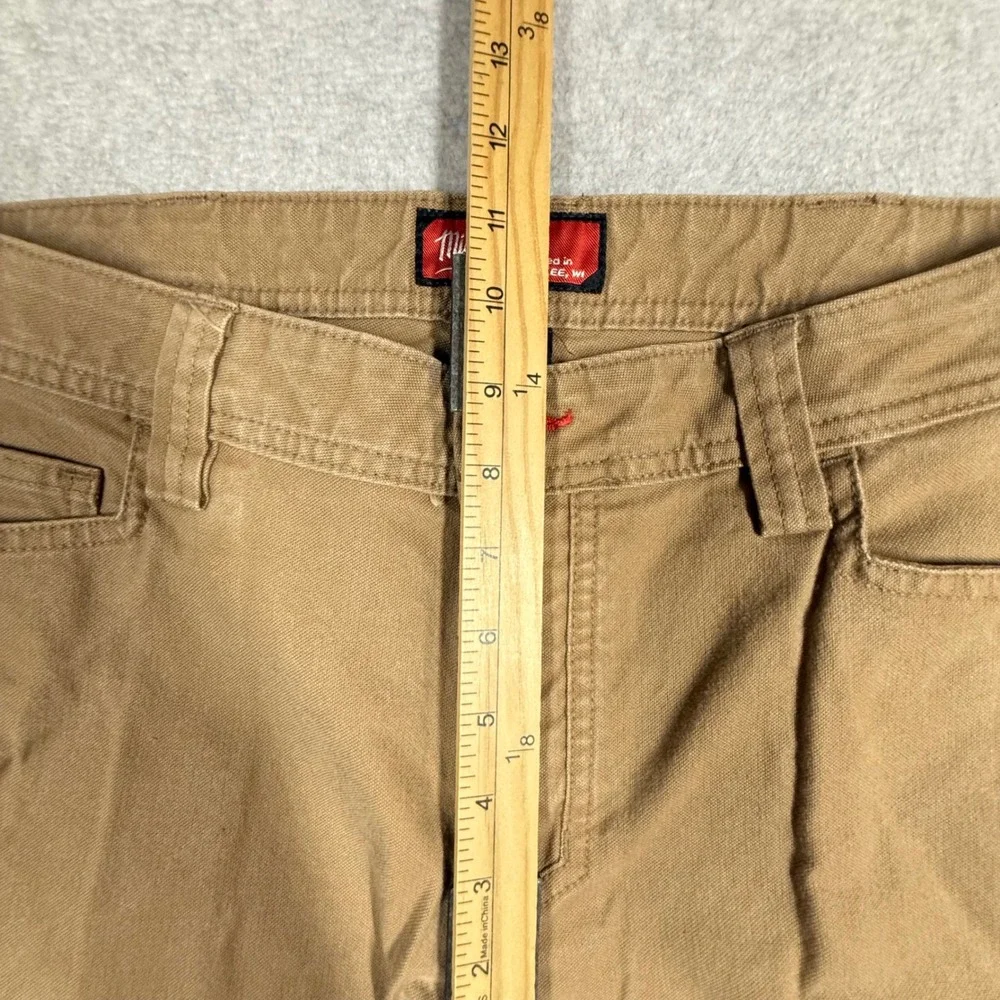 Milwaukee M650 Work Pant Mens 34x32 Brown Canvas Utility Carpenter Trousers